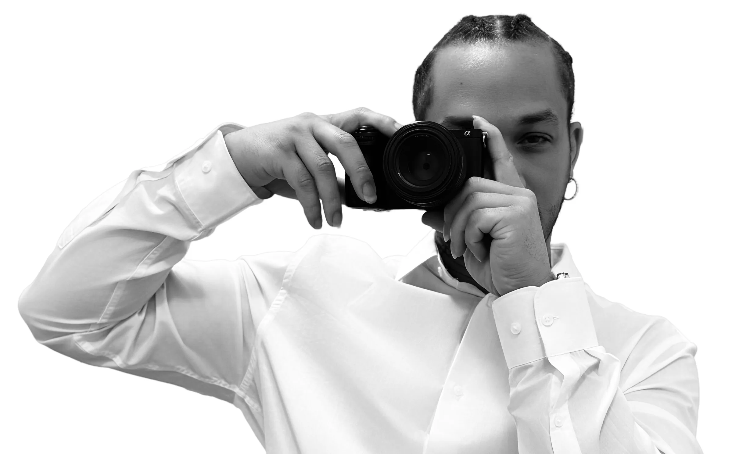 Rod Parker of Red Eye Production holding a camera